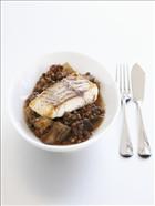 Snapper, Lentil, Eggplant & Tomato hot pot