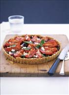 Balsamic Onion, Olive and Tomato Tart