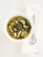 Vegetarian Pesto and Bean Soup