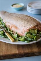 Poached salmon