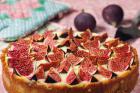 Fresh fig, orange and walnut cheesecake