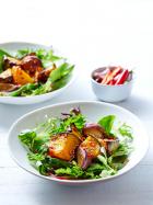 Roast pumpkin sesame and soy salad